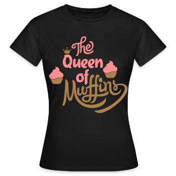 muffins - T-shirt Femme - noir - Devant - AI Model Female 172 dark (172cm)