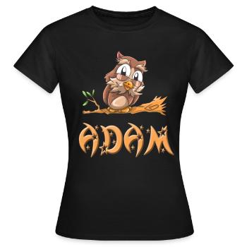 Owl Adam - Women's T-Shirt - black - Front - AI Model Female 172 dark (172cm)