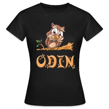 Hibou Odin - T-shirt Femme - noir - Devant - AI Model Female 172 dark (172cm)