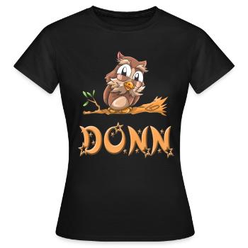 Eule Donn - Frauen T-Shirt - Schwarz - Vorne - AI Model Female 172 dark (172cm)