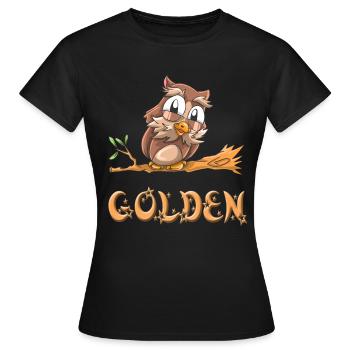 Chouette d'or - T-shirt Femme - noir - Devant - AI Model Female 172 dark (172cm)