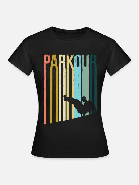 Parkour Retro - Frauen T-Shirt - Schwarz