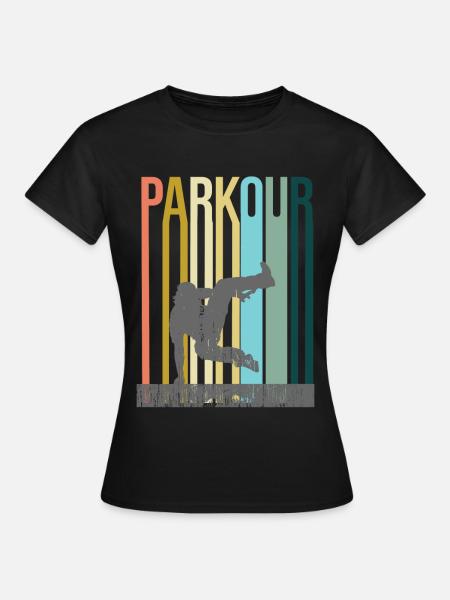 Parkour Retro - Frauen T-Shirt - Schwarz