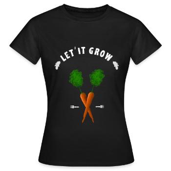 carotte grandir jardin fermier jardinier jardinier - T-shirt Femme - noir - Devant - AI Model Female 172 dark (172cm)