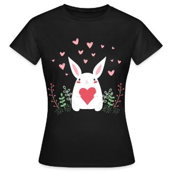 Eastern Bunny Easter Bunny Rabbit Ears Cute LOL - Women's T-Shirt - black - Front - AI Model Female 172 dark (172cm)