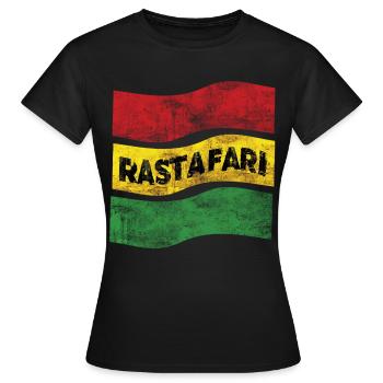 Rastafari Drapeau - T-shirt Femme - noir - Devant - AI Model Female 172 dark (172cm)