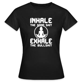 Yoga Yogi méditant Bouddhisme Om Zen Spirituel - T-shirt Femme - noir - Devant - AI Model Female 172 dark (172cm)