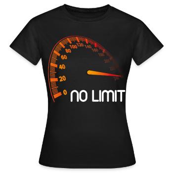 Tacho - No Limit - Frauen T-Shirt - Schwarz - Vorne - AI Model Female 172 dark (172cm)