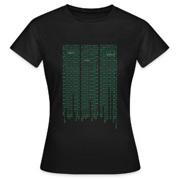 Code de la matrice - T-shirt Femme - noir - Devant - AI Model Female 172 dark (172cm)