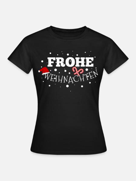 Frohe Weihnachten - Frauen T-Shirt - Schwarz