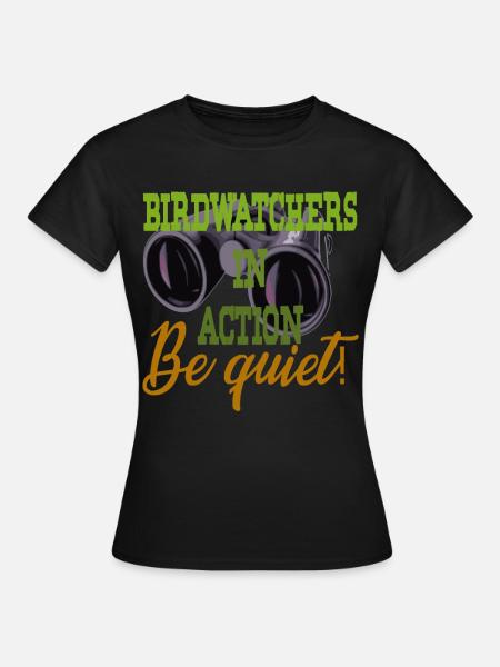 Vogelbeobachtung Ornithologie - Frauen T-Shirt - Schwarz