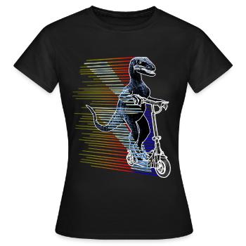 Escooter Electroroller E-Scooter Raptor Bestseller - T-shirt Femme - noir - Devant - AI Model Female 172 dark (172cm)