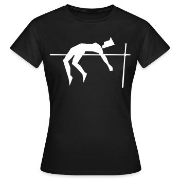Hochsprung - Frauen T-Shirt - Schwarz - Vorne - AI Model Female 172 dark (172cm)