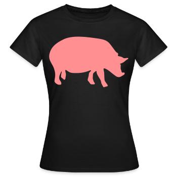 porcs - T-shirt Femme - noir - Devant - AI Model Female 172 dark (172cm)