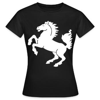 Stuttgart - Stuttgarter Ross - Frauen T-Shirt - Schwarz - Vorne - AI Model Female 172 dark (172cm)