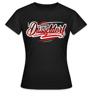 Düsseldorf - T-shirt Femme - noir - Devant - AI Model Female 172 dark (172cm)