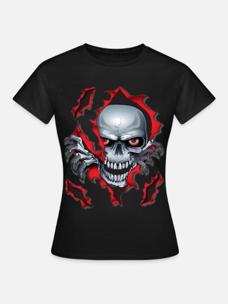 Schädel - Frauen T-Shirt - Schwarz