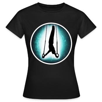 Gymnastique - Anneaux - T-shirt Femme - noir - Devant - AI Model Female 172 dark (172cm)