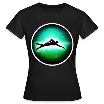 Schwimmen - Schwimmer - Frauen T-Shirt - Schwarz - Vorne - AI Model Female 172 dark (172cm)