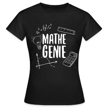Mathe-Genie Mathematik Genie Rechenkünstler Mathe - Frauen T-Shirt - Schwarz - Vorne - AI Model Female 172 dark (172cm)