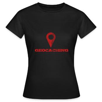 Geocaching - T-shirt Femme - noir - Devant - AI Model Female 172 dark (172cm)