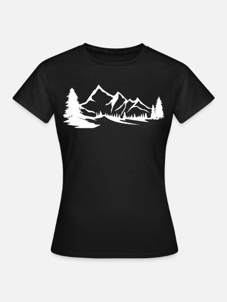 Montagnes - Montagnes - T-shirt dam - svart