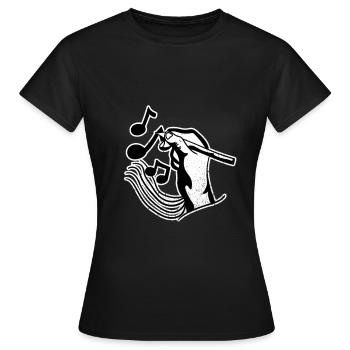 Compositeur artiste musique - T-shirt Femme - noir - Devant - AI Model Female 172 dark (172cm)