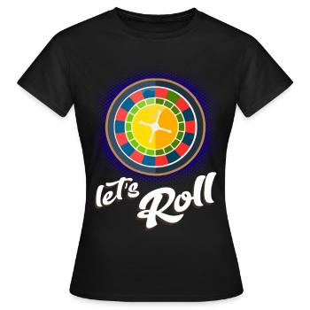 Lebendige Roulette-Inspiration - Frauen T-Shirt - Schwarz - Vorne - AI Model Female 172 dark (172cm)