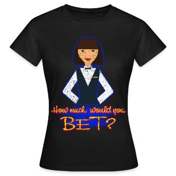 Glücksspiel Casino Poker Roulette - Frauen T-Shirt - Schwarz - Vorne - AI Model Female 172 dark (172cm)
