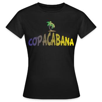 copacabana - Frauen T-Shirt - Schwarz - Vorne - AI Model Female 172 dark (172cm)