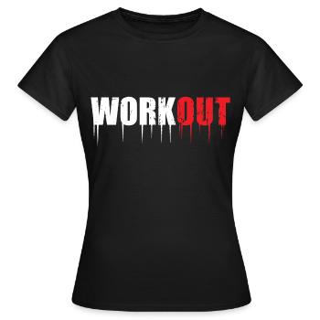 Workout - Frauen T-Shirt - Schwarz - Vorne - AI Model Female 172 dark (172cm)