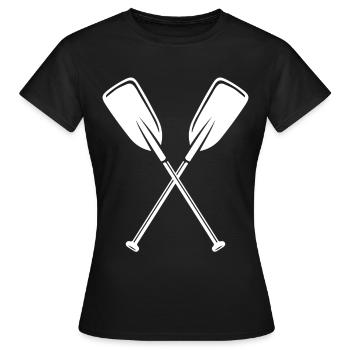 Paddel - Frauen T-Shirt - Schwarz - Vorne - AI Model Female 172 dark (172cm)
