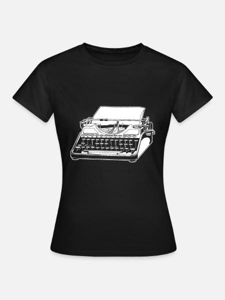 Schreibmaschine - Frauen T-Shirt - Schwarz