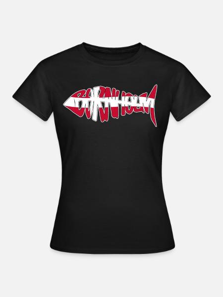 Bornholm Fisch - Frauen T-Shirt - Schwarz