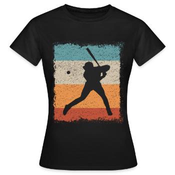 Baseballer baseball batte - T-shirt Femme - noir - Devant - AI Model Female 172 dark (172cm)