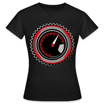 Tachymètre compteur de vitesse pignon - T-shirt Femme - noir - Devant - AI Model Female 172 dark (172cm)