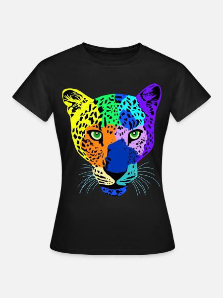 Kunterbunte Safari - Frauen T-Shirt - Schwarz