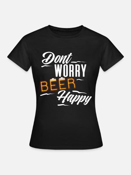 Beer Bier - Frauen T-Shirt - Schwarz