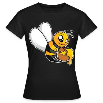 Fleißige Honigbiene - Frauen T-Shirt - Schwarz - Vorne - AI Model Female 172 dark (172cm)
