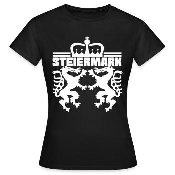 Styrie Autriche - T-shirt Femme - noir - Devant - AI Model Female 172 dark (172cm)