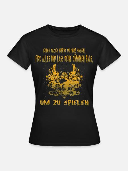 Dämon - Frauen T-Shirt - Schwarz