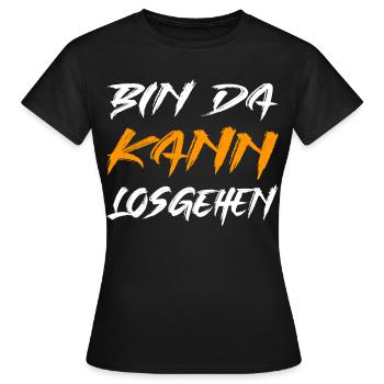 Je peux y aller. - T-shirt Femme - noir - Devant - AI Model Female 172 dark (172cm)
