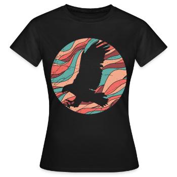Bird of Prey Eagle Buzzard Bird and Nature - Design - Women's T-Shirt - black - Front - AI Model Female 172 dark (172cm)