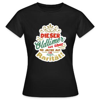 40 ans - T-shirt Femme - noir - Devant - AI Model Female 172 dark (172cm)