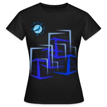 Gebäude Wohnung Häuser - Frauen T-Shirt - Schwarz - Vorne - AI Model Female 172 dark (172cm)