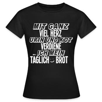 Altenpfleger Pflegefachkraft - Frauen T-Shirt - Schwarz - Vorne - AI Model Female 172 dark (172cm)