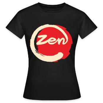 Zen - Frauen T-Shirt - Schwarz - Vorne - AI Model Female 172 dark (172cm)