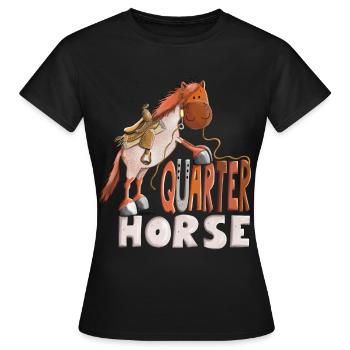 Strawberry Quarter Horse - Women's T-Shirt - black - Front - AI Model Female 172 dark (172cm)