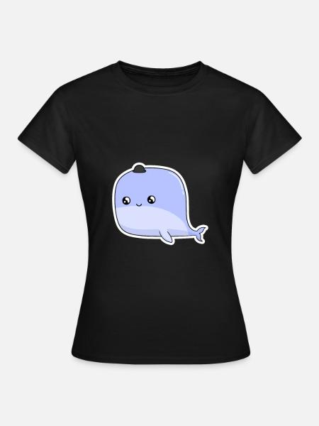 Kleiner Wal  - Frauen T-Shirt - Schwarz