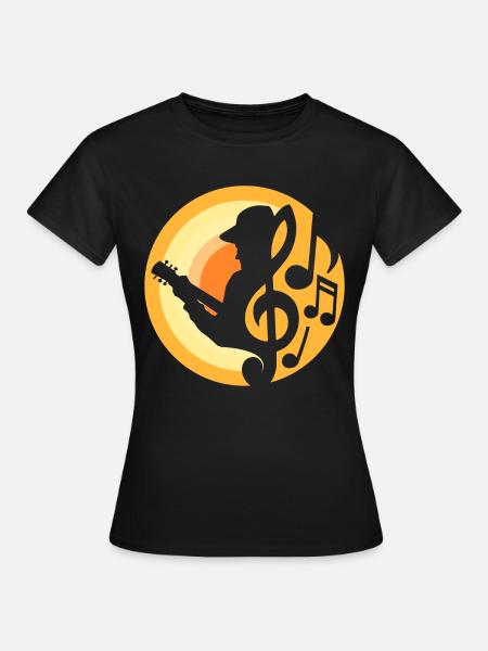 Gitarren-Spieler - Frauen T-Shirt - Schwarz